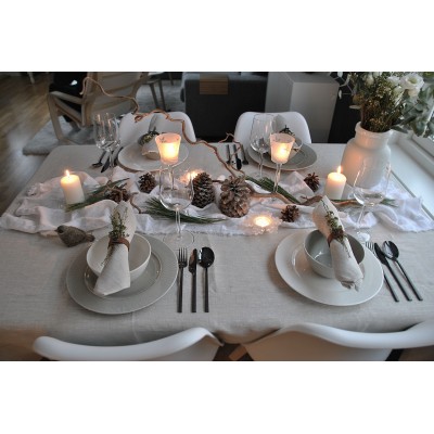 NATURAL LINEN TABLECLOTH NATURAL LINEN TABLECLOTH