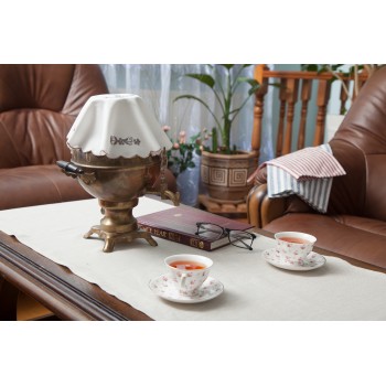 NATURAL LINEN TABLE RUNNER AND 6 NAPKINS