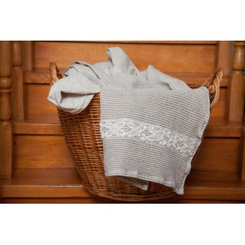 NATURAL LINEN BATH TOWEL